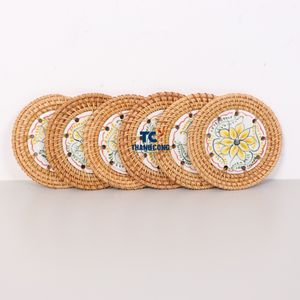 Dessous de verre en rotin écologiques faits à la main Décoration de table du Vietnam Fabrication Prix Décoration intérieure Tapis et tampons - Product Image 3