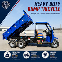 Tricycle électrique mini à 5 roues avec benne basculante hydraulique et double essieu arrière pour le transport agricole