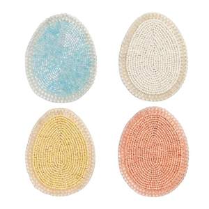 Vente en gros de sous-verres à broderie multi-perles de forme ronde fabriqués à la main \ caboteur de perles de verre de l'Inde à la main par glowin fashion - Product Image 3