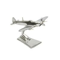 Meilleure qualité aluminium Concorde Sculpture argent fini Design moderne avion sur support petit avion décoratif en métal