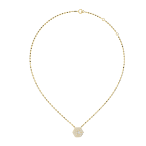 Collar con Colgante de Diamante Hexagonal de 0.6 CT Cultivado en Laboratorio, Diamante VVS-VS EF CVD, Oro de 18K, 14K, Rosa, Amarillo, Blanco, Ecológico - Product Image 2
