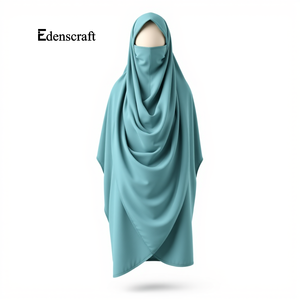 Pañuelo de cabeza modesto ligero elegante tradicional personalizable para mujer largo Khimar transpirable tela suave de talla grande musulmán - Product Image 2