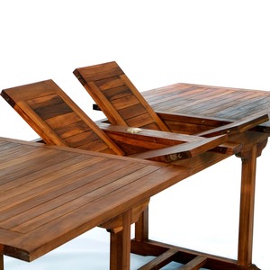 Wooden Garden <b>Table</b> Set Dark Brown Color <b>with</b> <b>Folding</b> <b>Chair</b> - Product Image 4