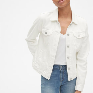 Nueva chaqueta vaquera de manga larga de punto con cremallera para mujer, Color liso, diseño desteñido a la moda, Invierno transpirable de alta calidad - Product Image 1