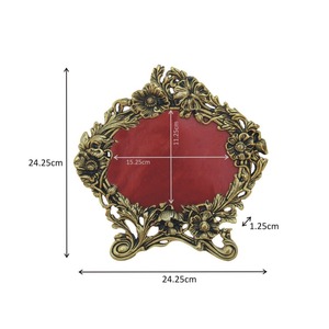 กรอบรูปโลหะลายดอกไม้หรูหราตกแต่งด้วยสีทองเหมาะสำหรับตกแต่งบ้านสำนักงานหรือเป็นของขวัญ - Product Image 3