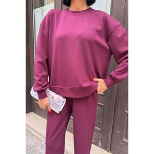 Ensemble décontracté en modal avec découpe décorative au dos, en tissu tricoté, type 10253 - Product Image 3