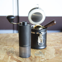 Moulin à café manuel à manivelle en fonte, broyeur à meules réglable, portable, capacité 20g, outil à café moderne pour la maison et les voyages, en alliage