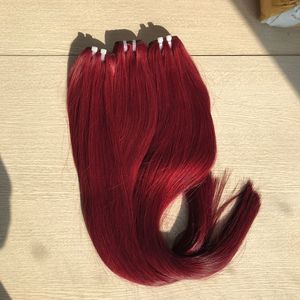 Extensions de cheveux humains 100% vietnamiennes de qualité supérieure, couleur vin rouge, prix de gros, qualité supérieure - Product Image 2