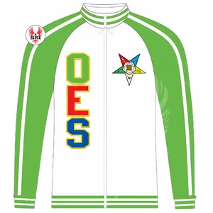 Ropa personalizada OEM para hombre, chaqueta de chándal polar con letras OES griega, emblema de estrella - Product Image 1