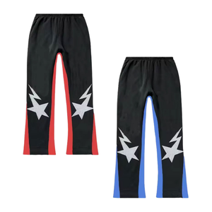 High Quality Lightweight Breathable Flared <b>Sweat</b> <b>Pants</b> Custom Screen Printing Winter Solid Pattern Polyester/Cotton Track Suits - Product Image 2