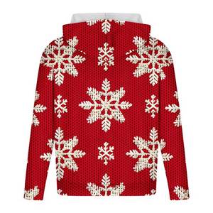 Sweatshirts de Noël pour hommes 2025 – Nouveaux sweats à capuche tendance à manches longues imprimés flocons de neige pour Noël, grandes tailles - Product Image 5