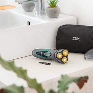 Tondeuse à barbe sans fil professionnelle avec 8 lames en acier inoxydable revêtues, autonomie de 40 min, étanche IPX7, réglable pour barbiers, recharge USB - Product Image 1