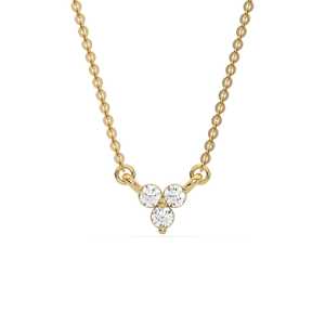 Collar Trio con Diamante Natural de 0.15 CT, Colgante Delicado para Mujer, Joyería Fina Clásica y Minimalista para Uso Diario y Fiestas - Product Image 3