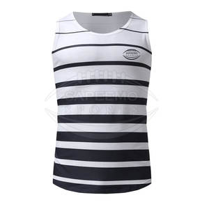 Haut de course pour homme Respirant Séchage rapide Tricoté Polyester/Coton Chemise de sport avec logo frontal Personnalisable pour l'entraînement physique - Product Image 1