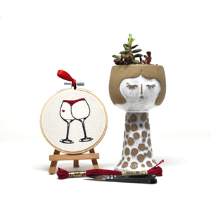Arte de Bordado Moderno para Amantes del Vino 10/15cm - Product Image 6