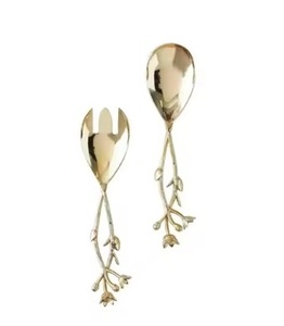 Salade servant décoratif feuille fin poignée Premium couverts vaisselle salade service ensemble maison Restaurants hôtels Arts décoratifs - Product Image 3