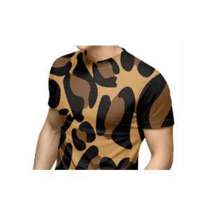 Camisetas Personalizadas de Talla Grande, Tejidas, Transpirables y Sostenibles, con Estampado Tie-Dye de Guepardo, Diseño OEM, de Poliéster/Algodón - Product Image 4