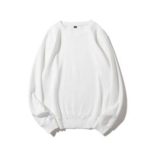 Sudadera personalizada de algodón de cuello redondo blanco Jogger de felpa teñida lisa de alta calidad para hombres - Product Image 6