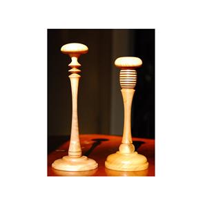 Portavelas de Madera Maciza Ecológico para Decoración de Interiores de Lujo con Diseño Equilibrado y Base Fuerte y Estable, Navidad - Product Image 3