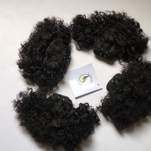 Mechones con conjunto Frontal, cabello humano peruano sin procesar, 100% sin procesar, rizado profundo, encaje Frontal HD, venta al por mayor - Product Image 2