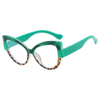 Montures de lunettes optiques colorées TR90 tendance 2026 avec logo personnalisé, forme œil de chat, anti-lumière bleue pour femmes
