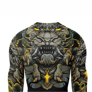 เสื้อแรทจิทสึพิมพ์ลายสำหรับ UPF50 + ระบายอากาศได้แขนทั้งชุดโลโก้ MMA BJJ - Product Image 5