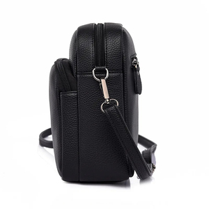 Men's and Women's GENUINE Leather Crossbody Bag with <b>Shoulder</b> <b>Strap</b> Waterproof Zipper Closure Fashionable Design - Product Image 2