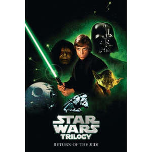 Carte postale de la trilogie Star Wars : Le retour des Jedi, en papier durable pour affichage mural - Product Image 1