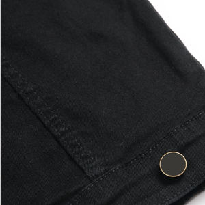 Chaleco de tela vaquera de diseño único para hombre, chaleco de tela vaquera sin mangas de algodón 100% clásico transpirable de Color sólido para hombre - Product Image 3