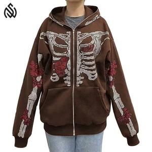 Pakistan Fabricant Hommes Strass Hoodies En Gros Hommes Zipper Strass Hoodies En Stock - Product Image 3