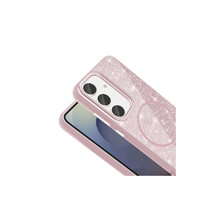 Coque en silicone blanc scintillant compatible MagSafe de luxe pour Samsung Galaxy S23 FE Netzy SAFA Okso Series Marble Ins 7 Plus - Product Image 6
