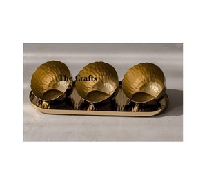 เซิร์ฟเวอร์ถั่วทุบอลูมิเนียมพร้อมถาดงานแฮนด์เมดขนาดและรูปร่างของหวานเซิร์ฟเวอร์วันที่ออกแบบคลาสสิก - Product Image 3