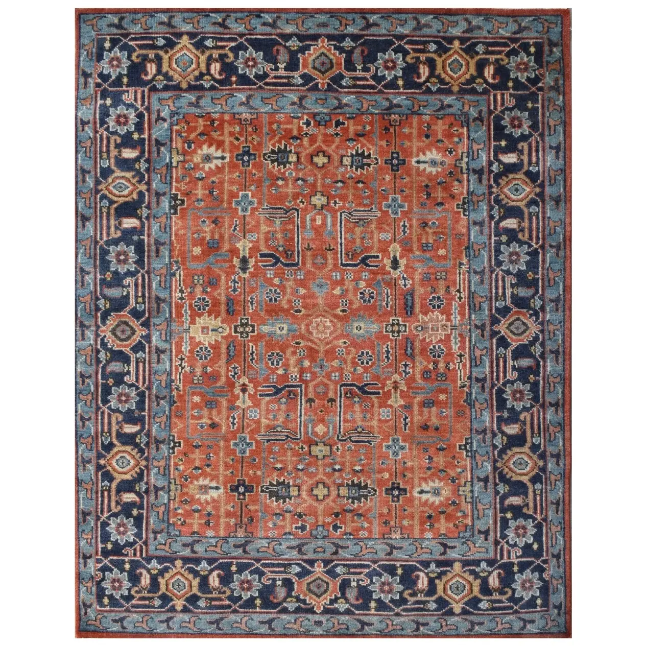 High Quality Hand Knotted Rugs made of Pure Wool Handspun Wool Premium Hand Knotted Wool Carpets Ushak Design