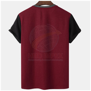 เสื้อยืดผู้ชายผ้าฝ้าย100% คอกลมทรงพอดีตัวปกติผ้าถักแบบลำลองน้ำหนักเบากันยับ - Product Image 2