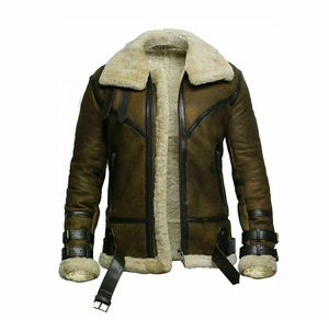 Blouson en cuir de mouton noir pour hommes nouvelle mode qualité blouson en cuir de mouton personnalisé blouson en cuir de mouton personnalisé - Product Image 1