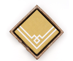 Servilletero pequeño de cóctel de laca en oro negro Venta caliente Restaurante casero creativo Hecho EN LA India Compradores comerciales 2023 B - Product Image 5