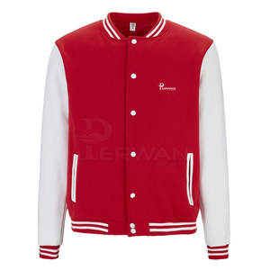 Veste Letterman à logo personnalisé de qualité supérieure avec col montant Vêtements de mode de style de rue à manches longues - Product Image 1