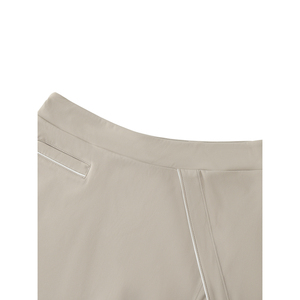 High-Waist Flared A-Line Knit <b>Skirt</b> with Pockets Breathable Plus Size Denim Cotton Chiffon Embroidered - Product Image 3