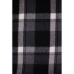 Winter Printed Long Scarf 75x190 Black Plaid - Product Image 3