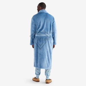 Luxury 100% Fleece Bathrobe Thick Waffle Cotton <b>Silk</b> Plush Robe for Women Men Casual Summer Style for Couples or Hotel Use - Product Image 2
