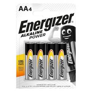 <b>Energizer</b> Disposable <b>AA</b> Alkaline <b>Battery</b> Cable 4pcs Model 0519422 Black - Product Image 1