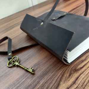 Carnet de notes en cuir à Usage personnel, carnet de voyage, agenda personnalisé, carnet de notes en cuir, Journal en papier vierge - Product Image 4