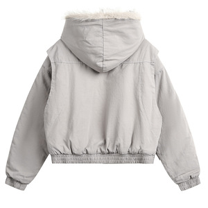 เสื้อแจ็คเก็ตผ้าขนสัตว์/วิสโคสผสมผ้าแคนวาส ถักลายพิมพ์ ลายพราง ลายเพชร คุณภาพสูง ระบายอากาศได้ดี สำหรับผู้หญิง รับผลิตแบบ OEM พร้อมสกรีนโลโก้ตามสั่ง - Product Image 3