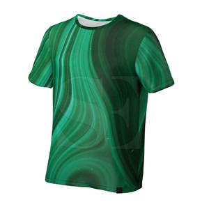 Camiseta con estampado personalizado para hombre, camisetas ligeras de secado rápido de algodón y poliéster con sublimación y cuello redondo para Fitness - Product Image 2