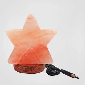 USB Carved <b>Star</b> Shape Pink Himalayan Salt <b>Lamp</b> Eco-Friendly Home Decoration Nautical and Love Style for Christmas - Product Image 4