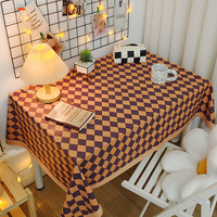 Nappe en PVC à imprimé diamant rétro, couleur prune, jaune moutarde, pour bistrot, restaurant, décoration de la maison