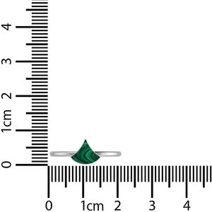 925 argent Sterling empilable bague lunette réglage Malachite cône forme tranche naturelle fantaisie à la mode unisexe - Product Image 5