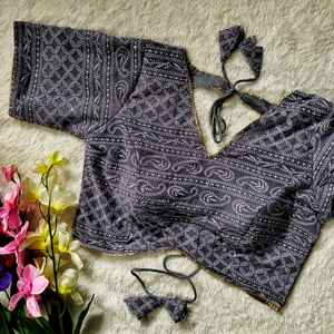 Nouvelle variété de qualité supérieure Collection Premium Heavy Georgette Sequence Work Gotapatti Lace Blouses à vendre - Product Image 4