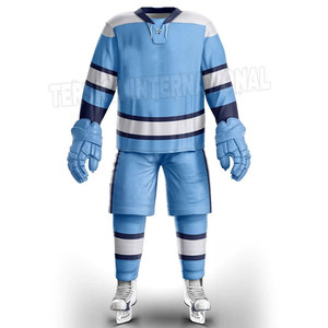 Uniformes de hockey sur glace personnalisés pour hommes avec logo imprimé personnalisé Ensembles 100% polyester pour adultes à impression numérique - Product Image 5