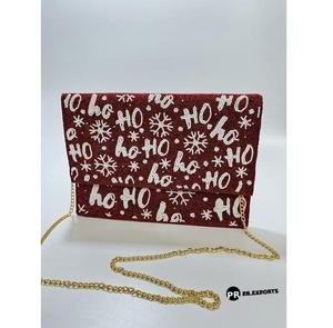 Pochette de luxe pliable à boutons perlés et rayures de course, design personnalisé, rouge et blanc, avec chaîne, pour mariage, soirée, mode géométrique - Product Image 3